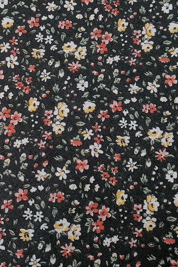 Tissu coton LEONIE noir