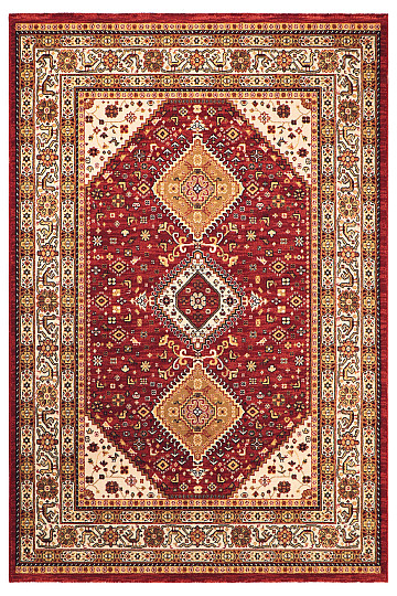 Tapis de luxe en laine JENEEN 93 bordeaux
