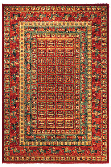 Tapis de luxe en laine JENEEN 527 bordeaux