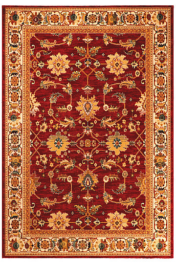 Tapis de luxe en laine JENEEN 482 bordeaux