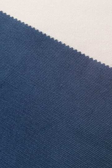 Tissu coton Velours côtelé fin - bleu