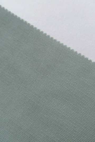 Tissu coton Velours côtelé fin - vert/gris