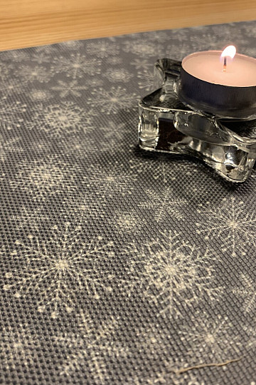 Décor de table de Noël GREY FLAKES II