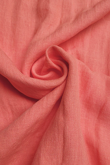 Tissu lin CORAIL - rose