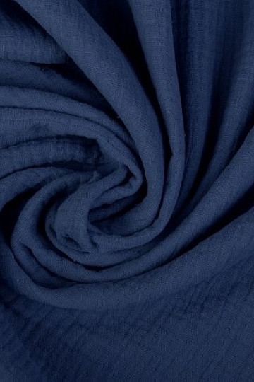 Tissu gaze de coton indigo