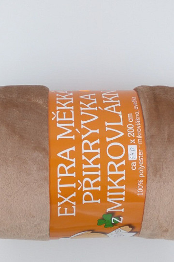 COUVERTURE MICROFLANELLE CHOCOLAT