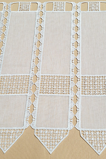 Rideau luxueux brodé GERSTER sur vitrail 11756/030/0010 crème