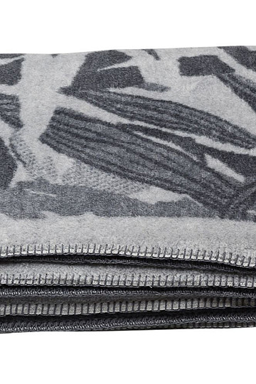 Couverture en coton BAMBOO feuilles grises 2218/90