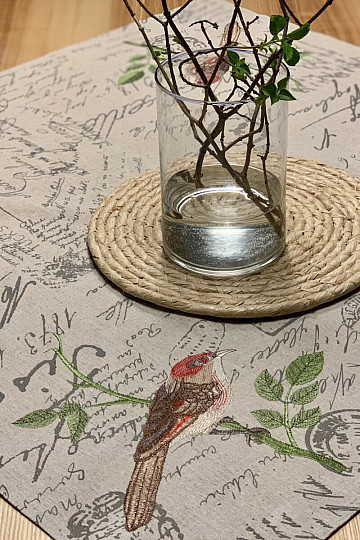 Nappe et écharpe OISEAUX