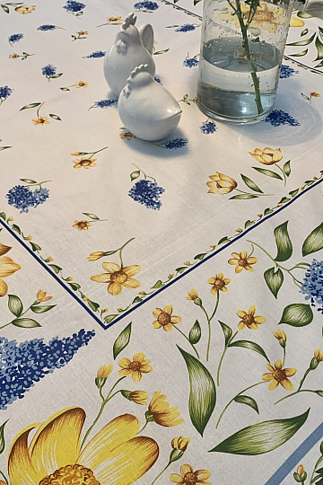 Nappe et cercle FLEURS DE PRINTEMPS