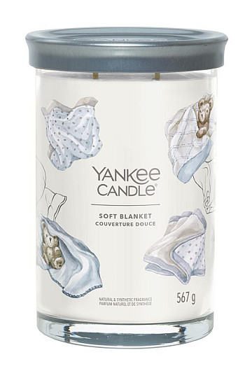 bougie YANKEE CANDLE parfum SOFT BLANKET TUMBER LARGE 2 MECHES