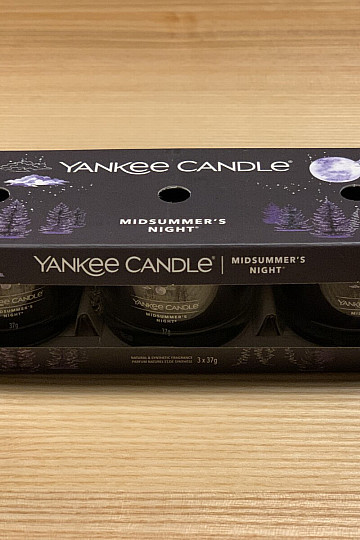bougie YANKEE CANDLE parfum MIDSUMMER&#39;S NIGHT SET 3 pièces