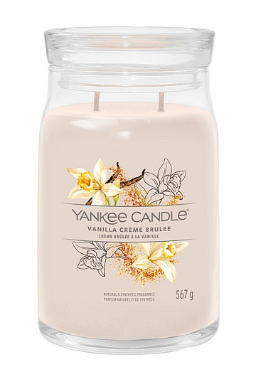 bougie YANKEE CANDLE parfum VANILLE CREME BRULÉE GRAND VERRE 2 mèches