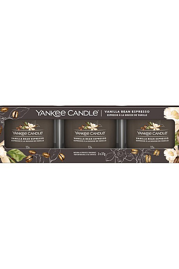 bougie YANKEE CANDLE parfum VANILLA GEAN ESPRESSO SET de 3 pièces