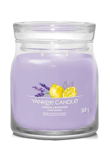 BOUGIE YANKEE - VERRE CITRON LAVANDE MOYENNE 2 mèches
