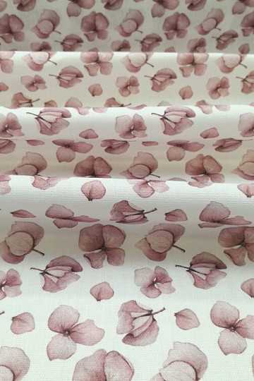 Tissu décoratif MONTANA VIEUX FLEURS ROSE