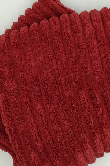 couverture Agneau velours côtelé ROUGE 150x200