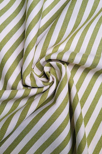 Tissu déco LEO VERDE rayure verte