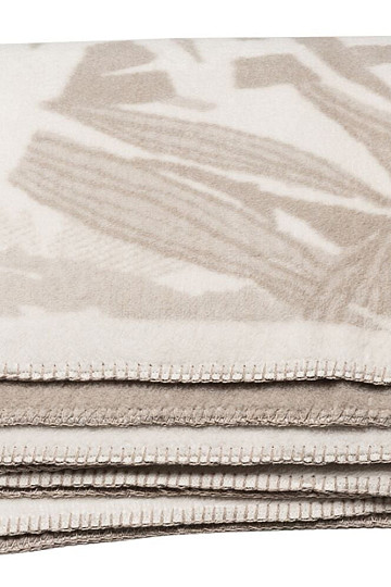 Couverture en coton BAMBOO feuilles beiges 2218/80