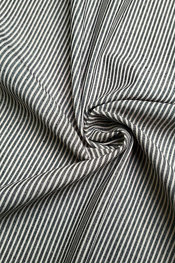 Tissu coton RAYURE NOIRE