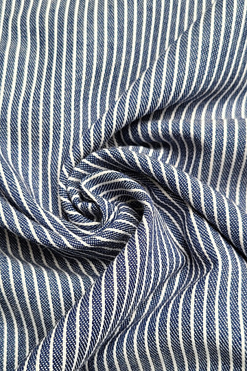 Décor. tissu RAYURE BLEU MARINE