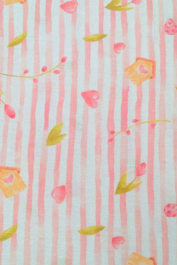 Tissu décoratif SPRING PINK STRIPE