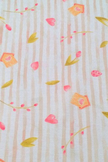 Tissu décoratif PRINTEMPS BEIGE STRIPE