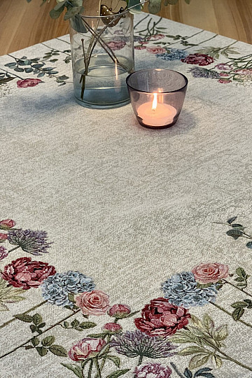 Nappe tapisserie et châle FLORES TIME