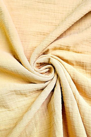Tissu coton GAZE MOUTARDE