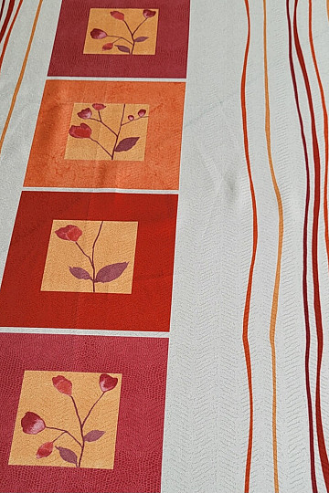 Tissu décoratif ROSE ROUGE