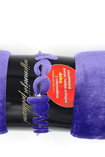 Couverture SLEEP WELL microfibre poils courts - violet