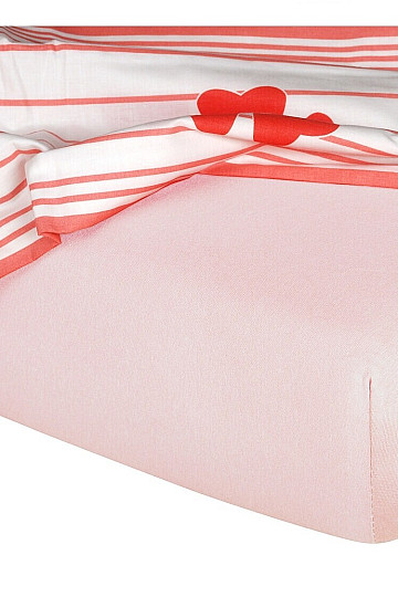 Drap de lit en jersey couleur POUDRE