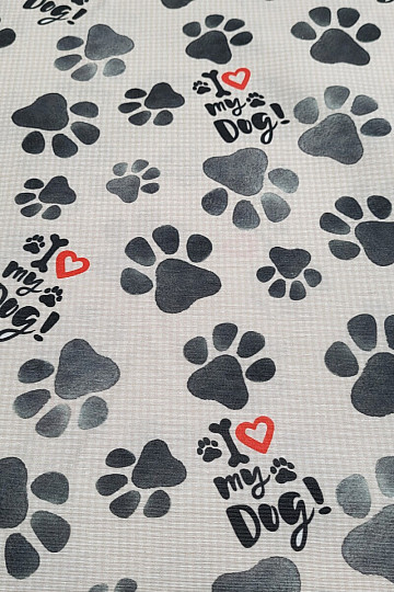 Tissu décoratif EMPREINTE DE CHIEN