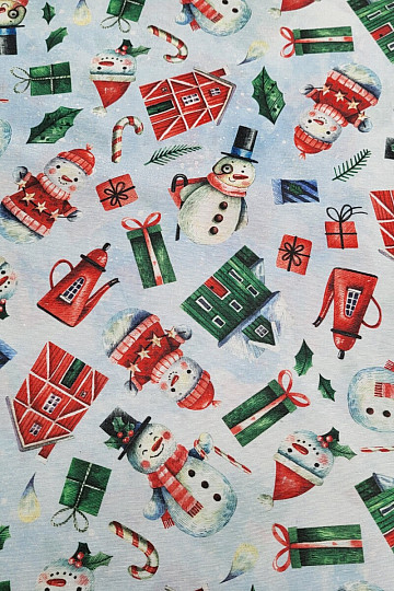 Tissu décoratif MR SNOWMAN
