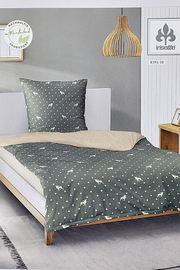 Literie de luxe en flanelle IRISETTE 8395-30 PANDA vert