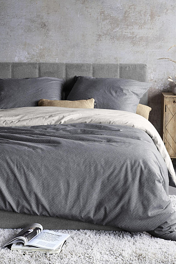 Literie de luxe en flanelle IRISETTE KOALA gris blanc