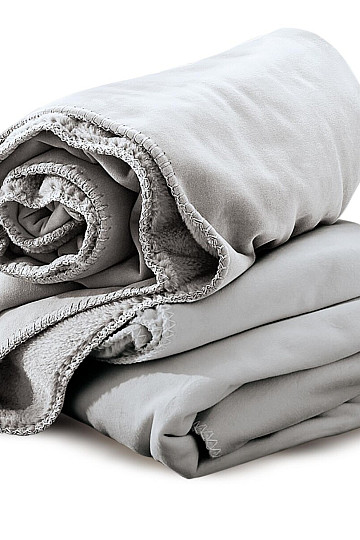 Couverture microfibre IRISETTE ARGENT
