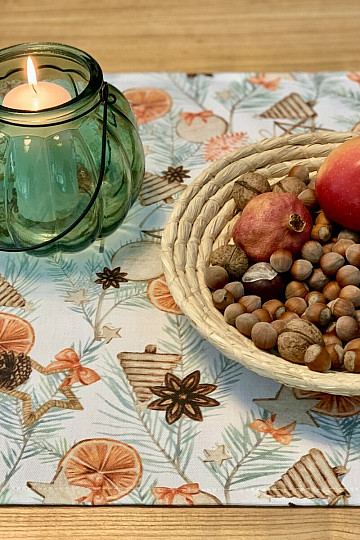 Nappe de Noël ORANGES SÉCHÉES