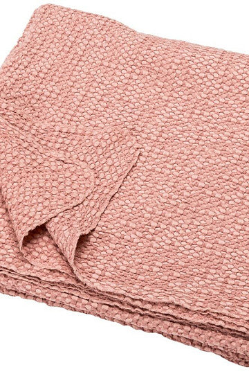 Couverture en coton VIGO VIEUX ROSE
