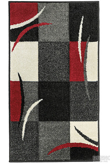 Tapis en pièce PORTLAND noir et blanc