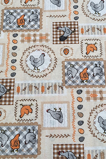 Tissu déco POULE