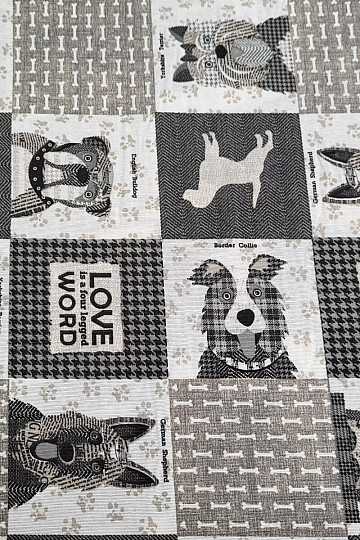 Tissu décoratif MONDE DE CHIEN