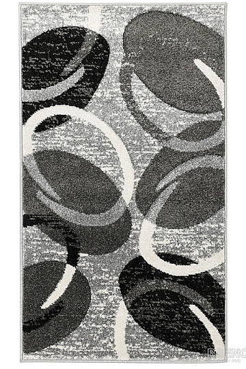 Tapis en pièces PORTLAND noir-gris