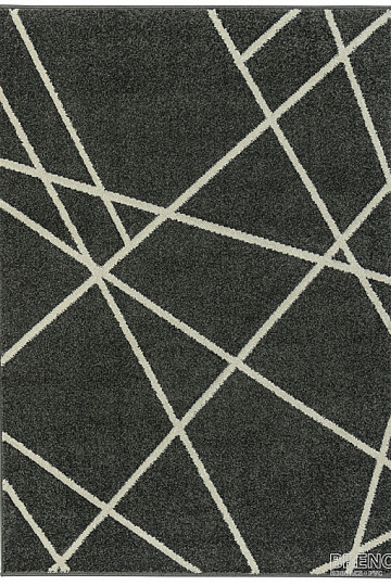 Tapis en pièce PORTLAND noir et blanc