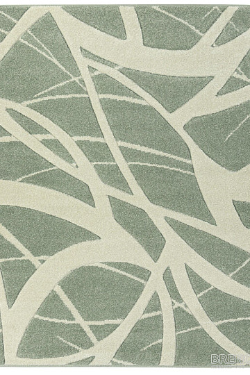 Tapis en pièces PORTLAND vert et blanc
