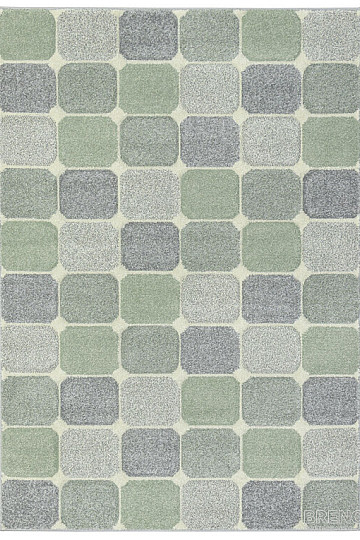 Tapis en pièces PORTLAND vert-gris