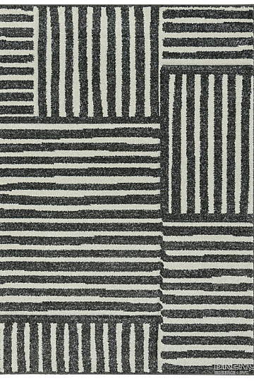 Tapis en pièce PORTLAND noir et blanc