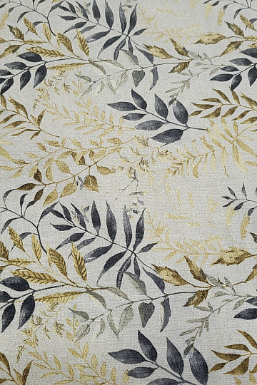 Tissu déco MARACAIBO feuilles gris