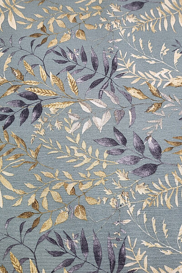 Tissu déco MARACAIBO feuilles turquoise