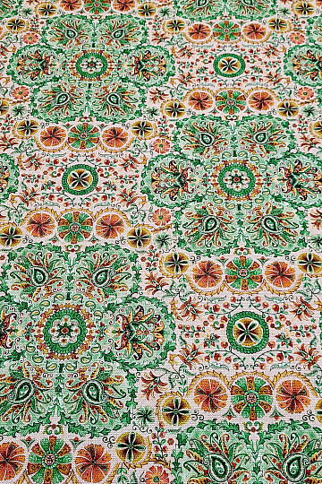 Tissu déco INDE vert